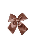 Christmas Velvet Bow With Clips Chocolate
