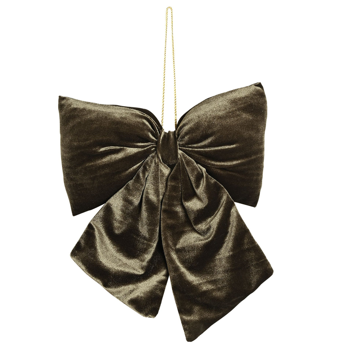 Christmas Velvet Bow Hanger Dark Green