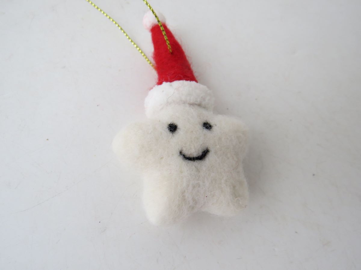 Christmas Woollen Star Hanging Decoration
