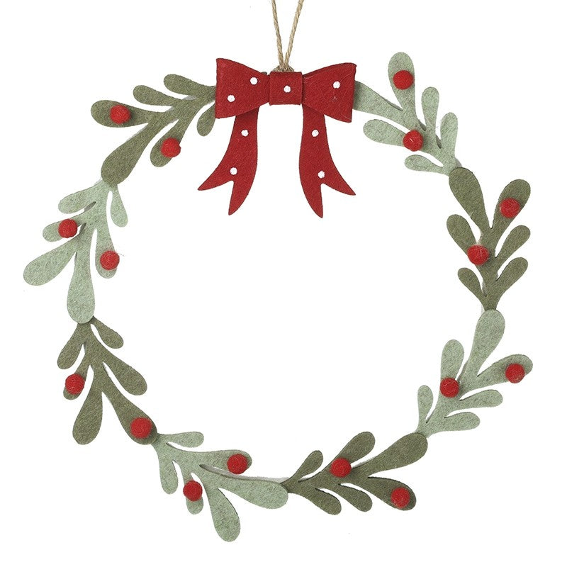 Christmas Felt Wreath Ring Medium