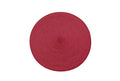 Circular Ribbed Placemat Red