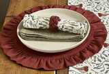 Circular Ruffle Edge Placemat Conker