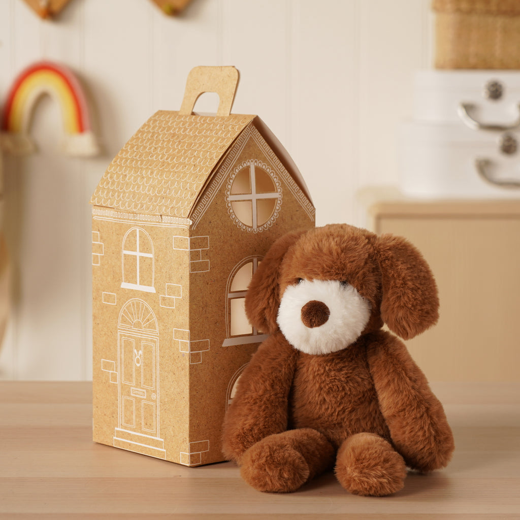 Coco The Plush Long Leg Dark Brown Puppy