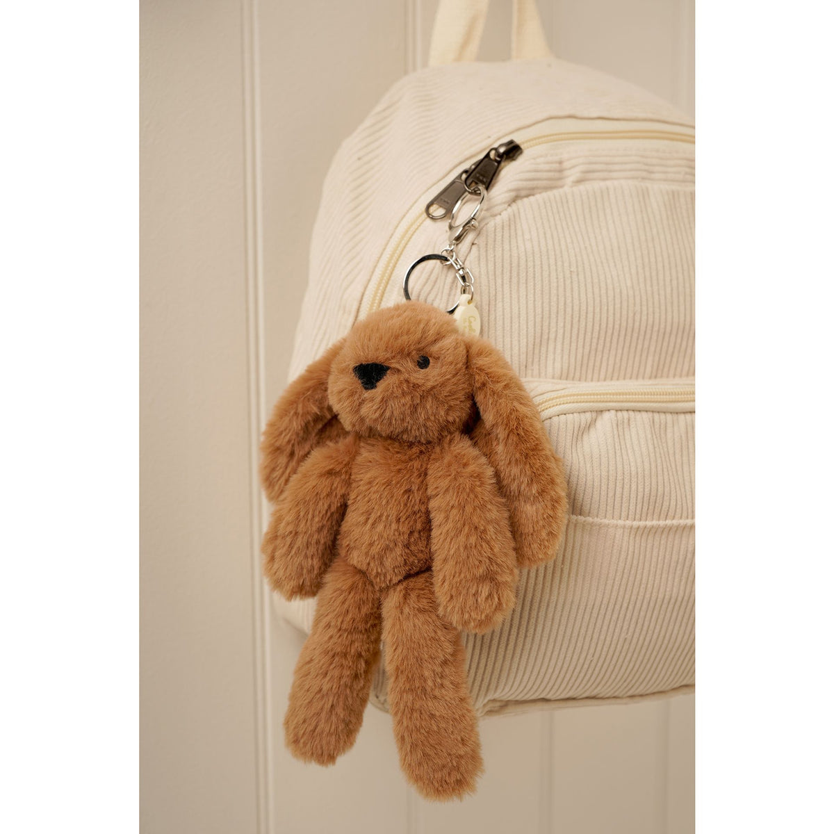 Softies Cookie The Plush Dark Brown Bunny Keyring