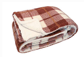 Cosy Check Throw Cognac