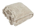Cosy Pom Pom Throw Linen