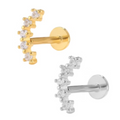 She Is Beautiful Curved Labret Stud Silver
