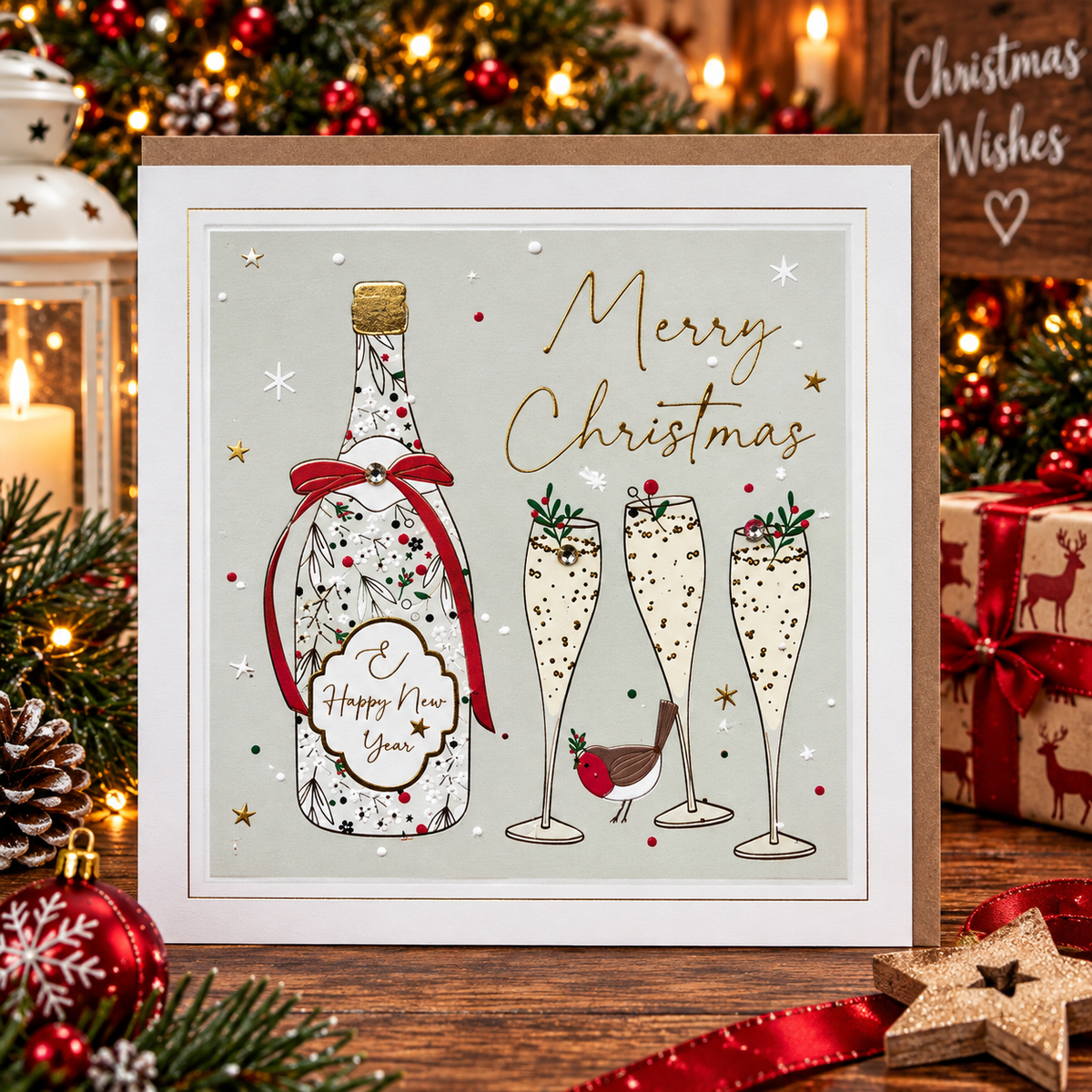 Belly Button Merry Christmas & Happy New Year Card
