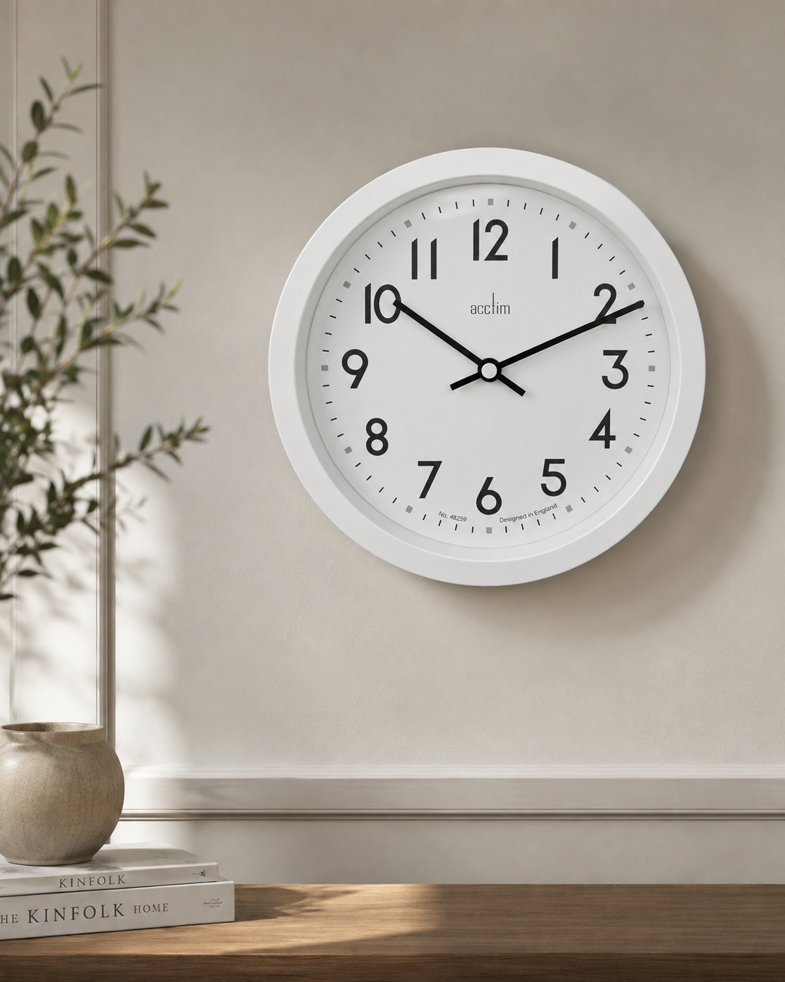 Acctim Elstow 20cm Wall Clock White