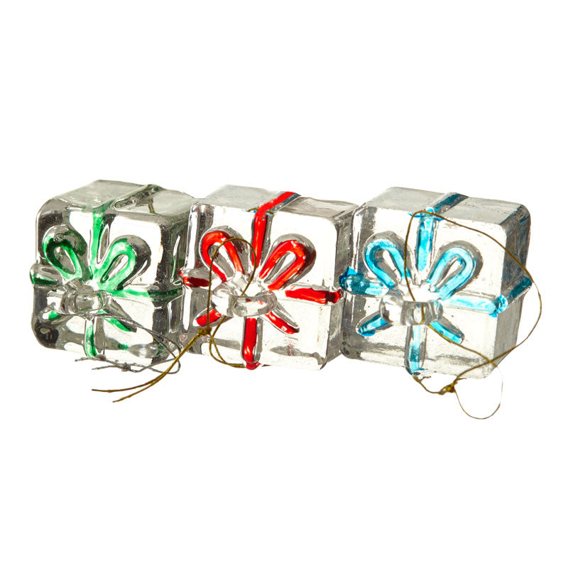Christmas Large Glass Coloured Presents
