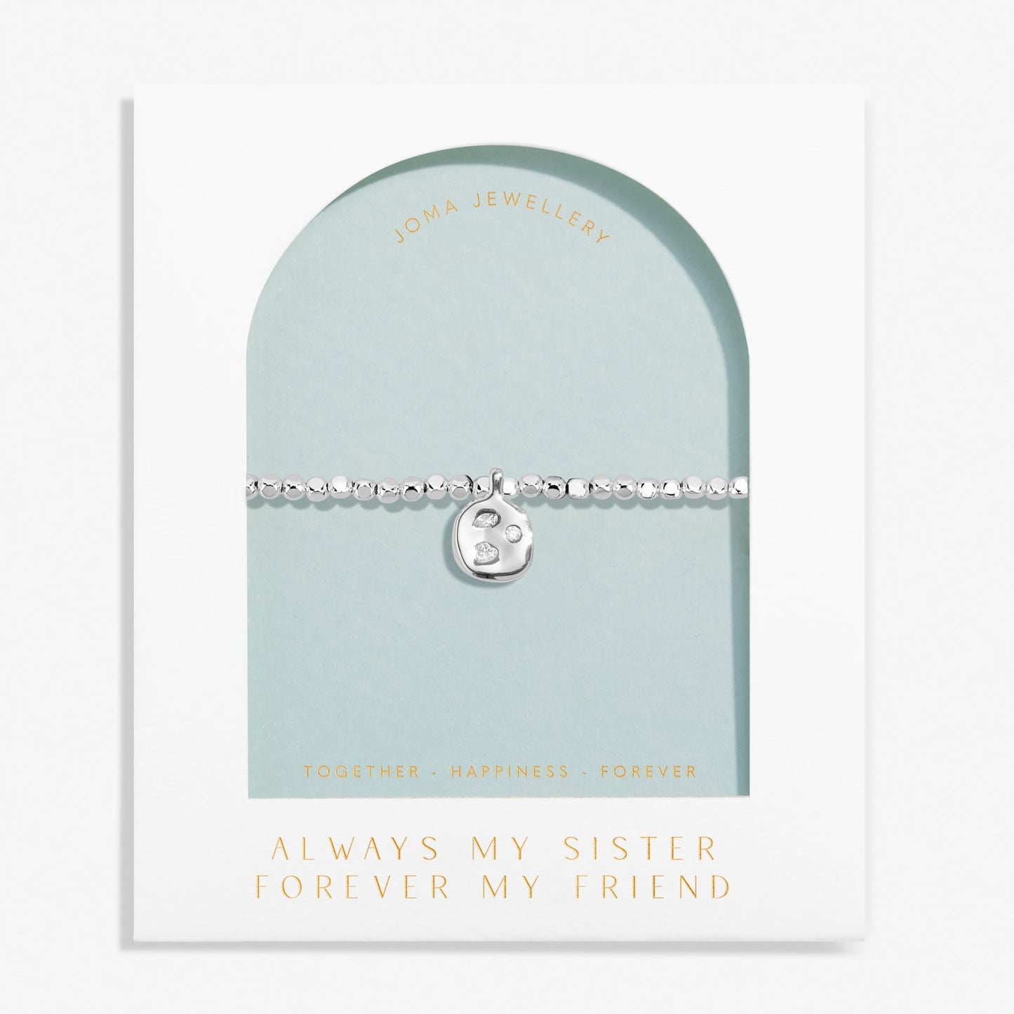 Dolce Vita Always My Sister Forever My Friend Silver Plated Bracelet