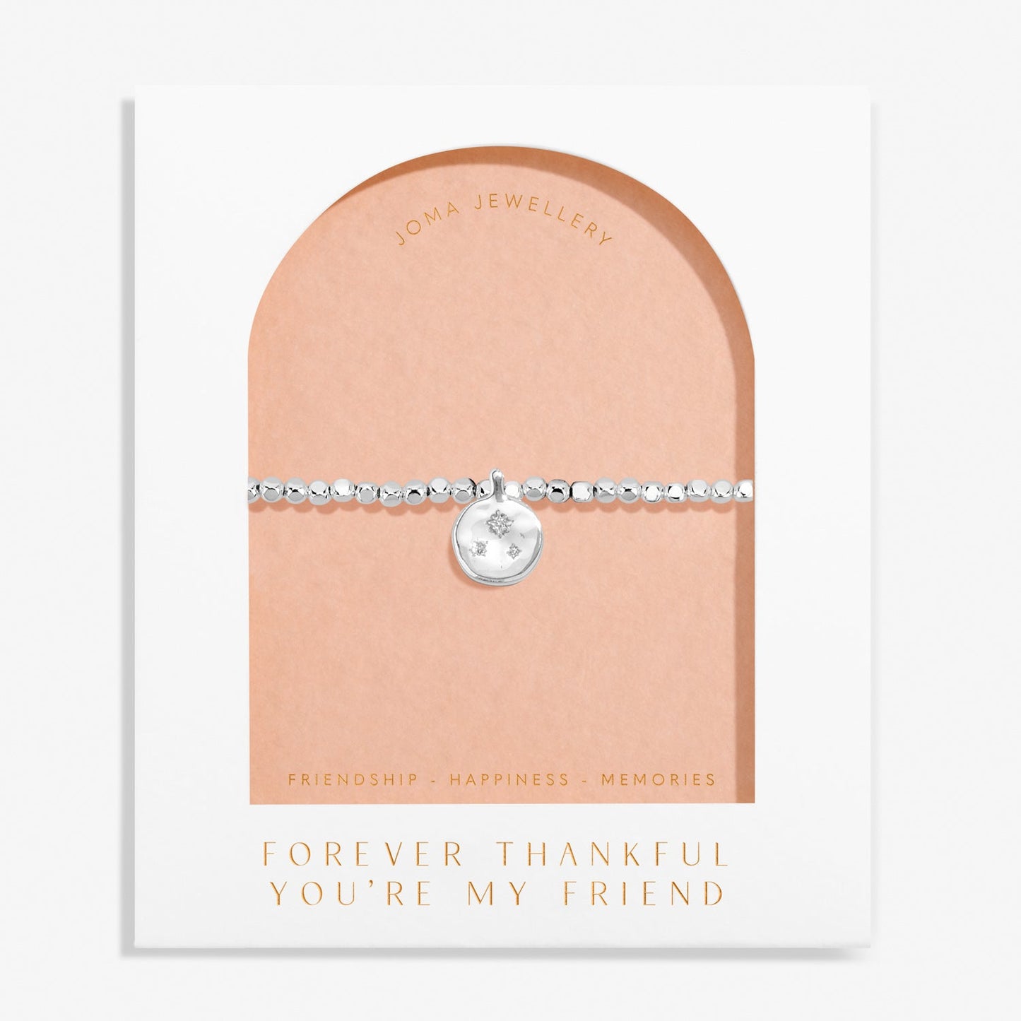 Dolce Vita Forever Thankful You're My Friend Silver Plated Bracelet