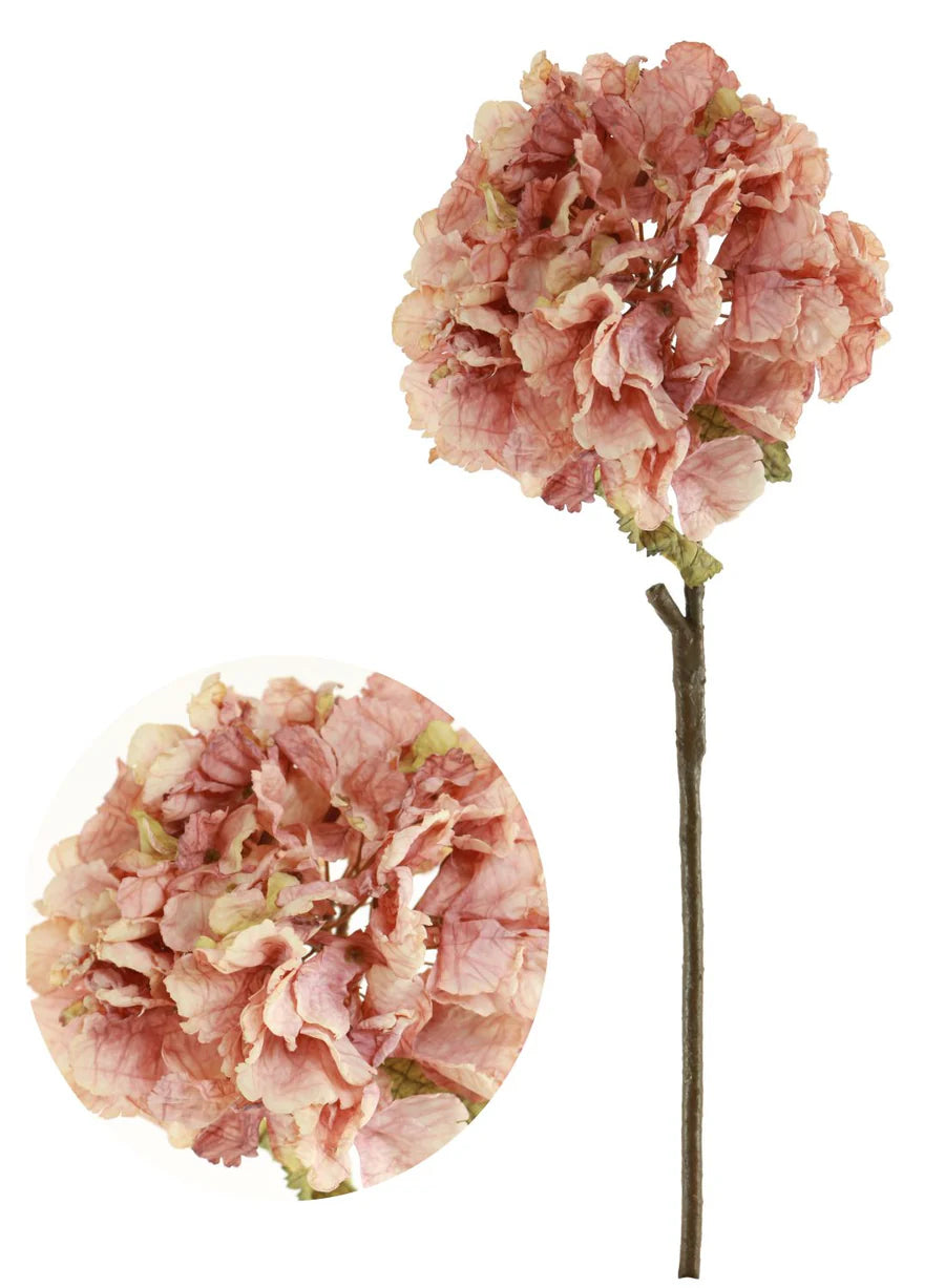 Dried Touch Ruffled Hydrangea Dusty pink