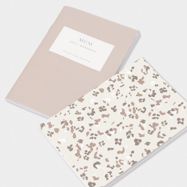 Katie Loxton Duo Notebook Mum Love Wonderful Light Taupe /Off White