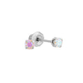 Ear Piercing AB CZ Pair Stainless Steel 3mm