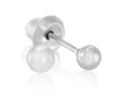 Ear Piercing Ball Pair 9ct White Gold 3mm