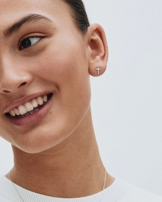 Edblad Spirit Cross Studs Steel