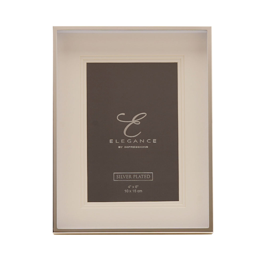 Elegance Silverplated Triple Layer Mount Photo Frame 4" x 6"