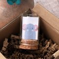 Elephant With Little Fossil Flower Earrings