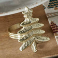 Enamel Tree Napkin Ring Gold