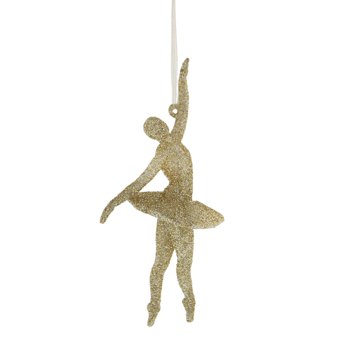 Festive Hanging Champagne Gold Glitter Ballerina