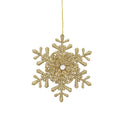 Festive Hanging Gold Glitter Snowflake