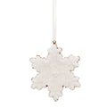 Festive Hanging Polyresin Gingerbread White Snowflake