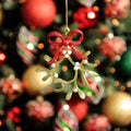 Festive Light Green Glitter Mistletoe