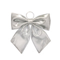 Festive Silver Metallic Effect Bow Medium