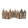 Festive Wood Brown White Folding Houses