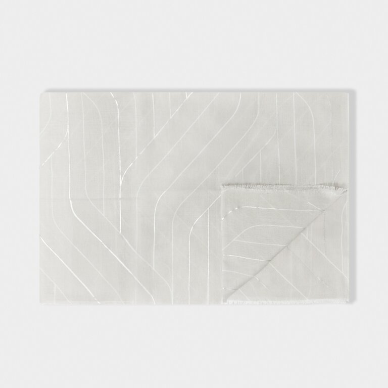 Katie Loxton Foil Printed Scarf Geometric Line Grey/Silver Foil