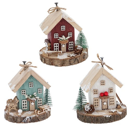 Folk Art Christmas Cottage Medium