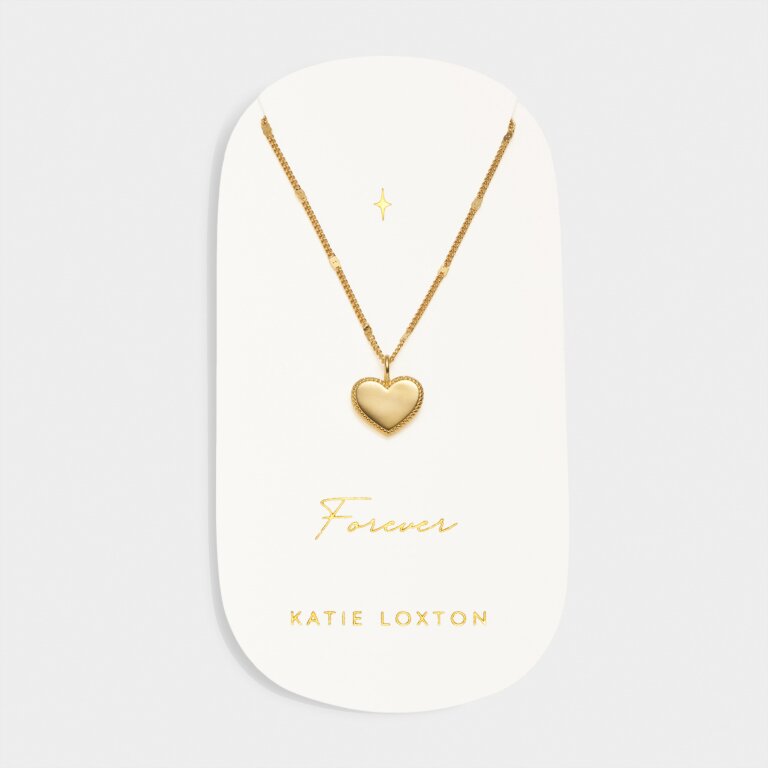 Katie Loxton Forever Heart Necklace Forever Gold Plated Necklace