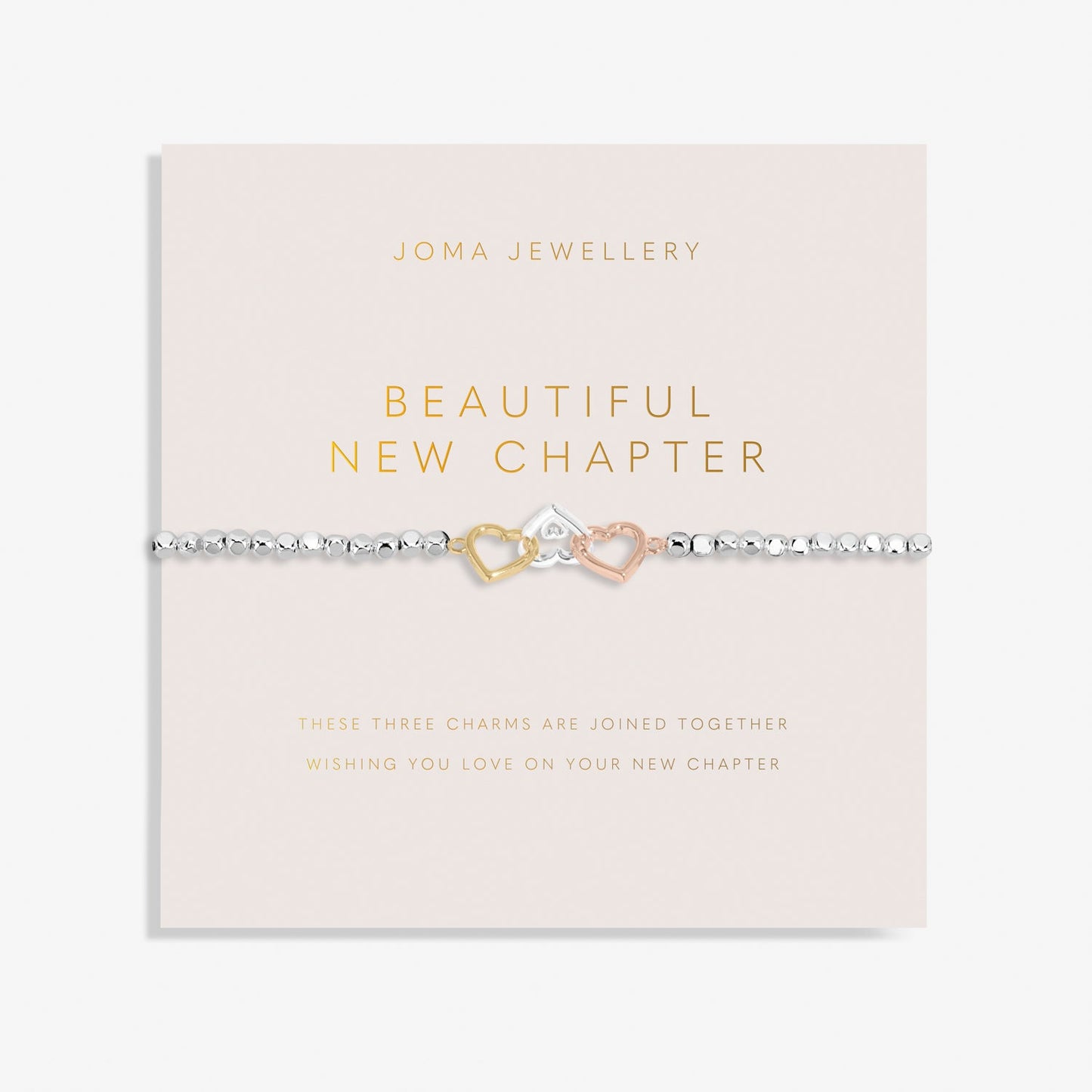 Forever Yours Beautiful New Chapter Silver, Gold Plated & Rose Gold Plated Bracelet