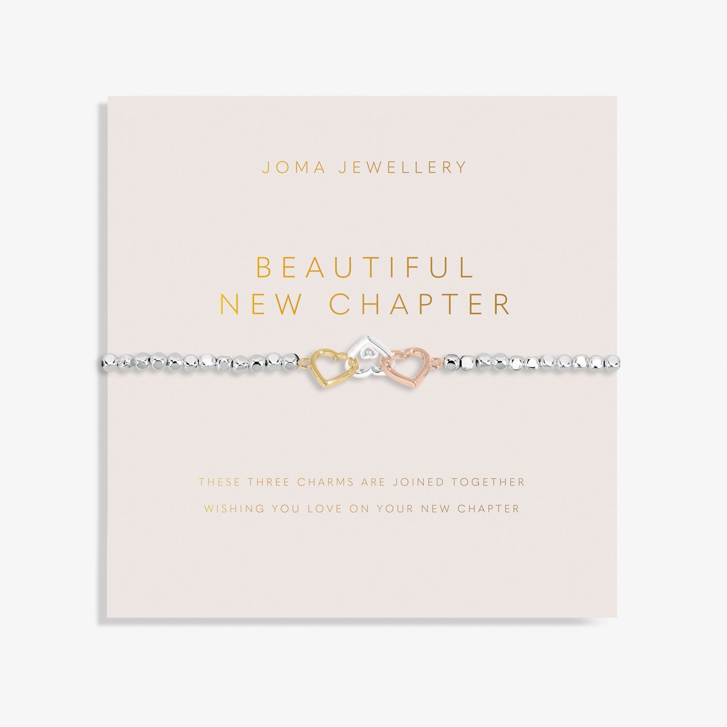 Forever Yours Beautiful New Chapter Silver, Gold Plated & Rose Gold Plated Bracelet