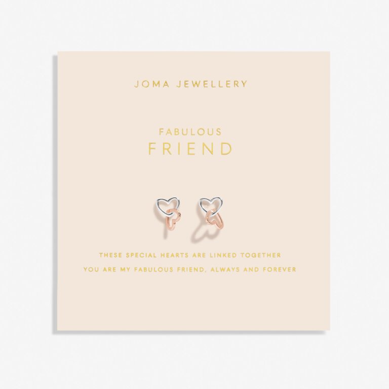 Joma Jewellery Forever Yours Earrings Fabulous Friend Silver And Rose Gold Plated Earrings