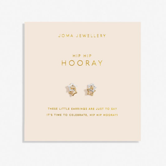 Joma Jewellery Forever Yours Earrings Hip Hip Hooray Silver And Gold Plated Earrings