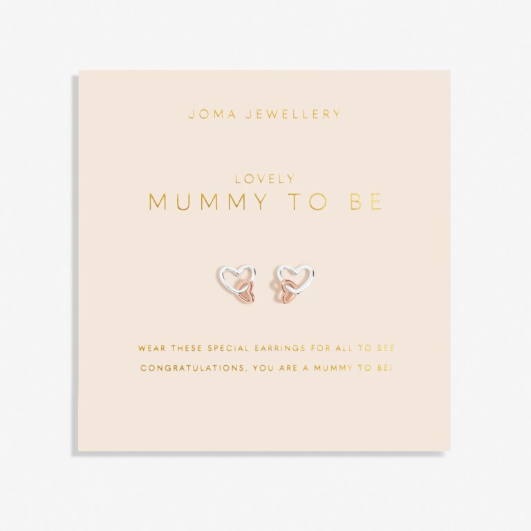 Joma Jewellery Forever Yours Earrings Lovely Mummy To Be Silver And Rose Gold Plated Earrings
