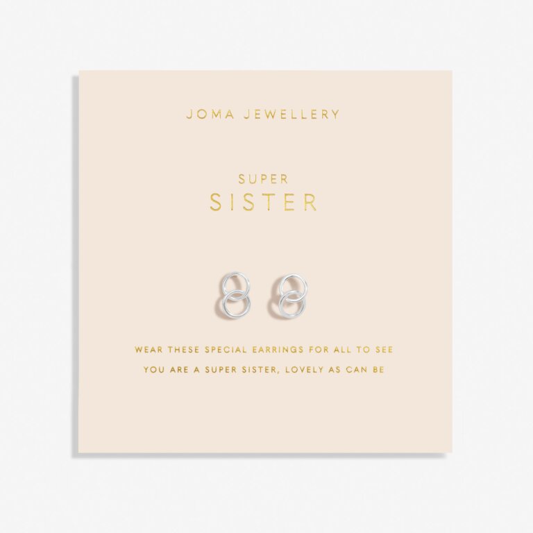 Joma Jewellery Forever Yours Earrings Super Sister Silver Plated Earrings