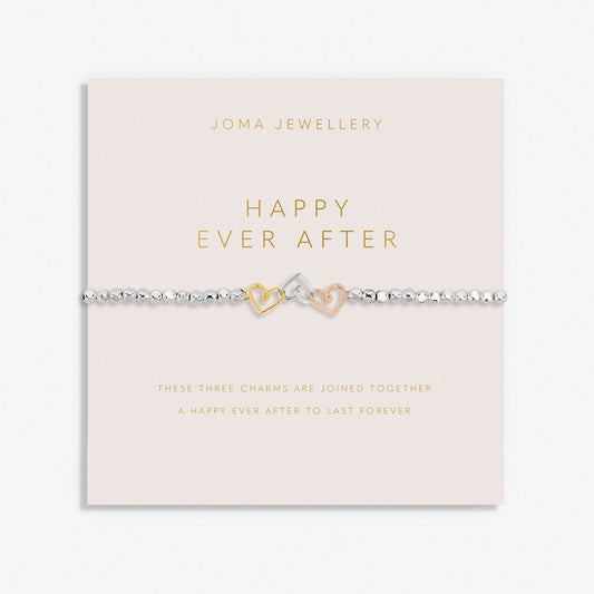 Forever Yours Happy Ever After Silver, Gold Plated & Rose Gold Plated Bracelet