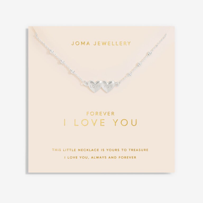 Joma Jewellery Forever Yours Love Collection Forever I Love You Silver Plated Necklace