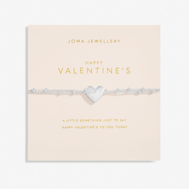 Joma Jewellery Forever Yours Love Collection Happy Valentine's Silver Plated Bracelet