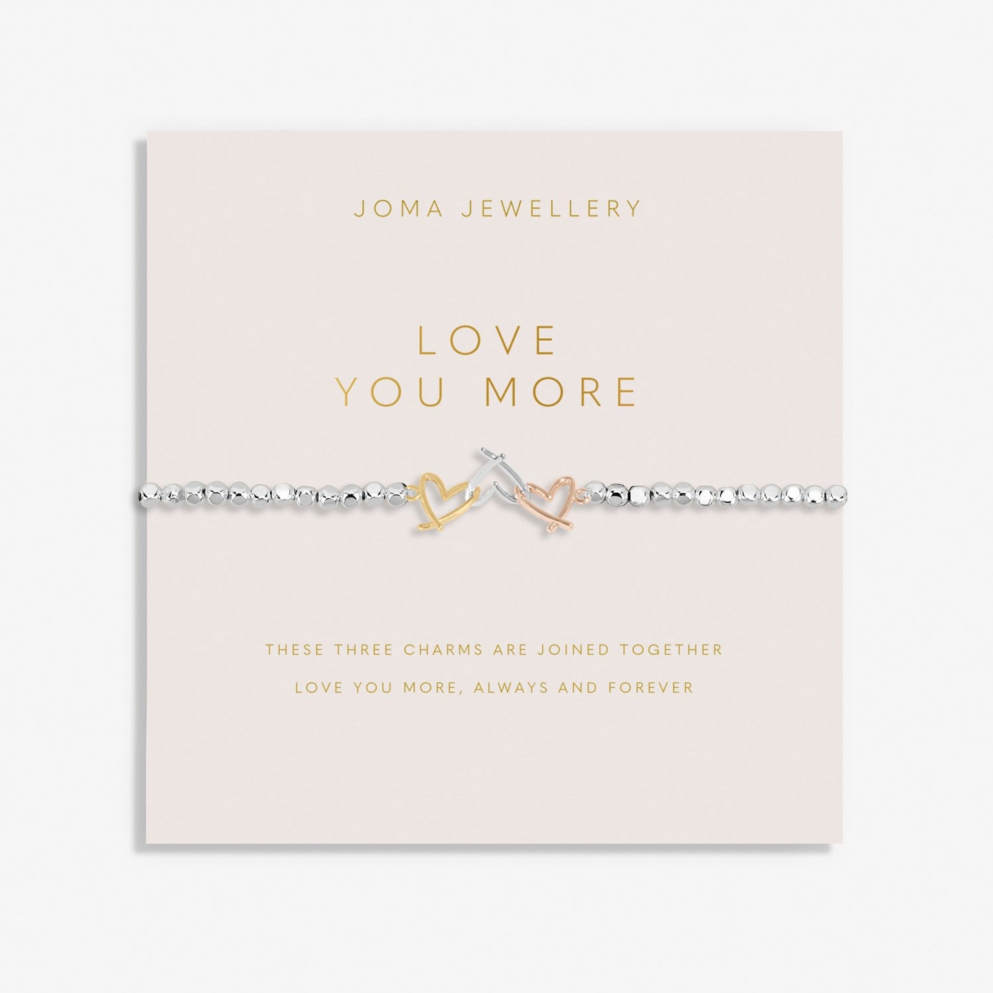 Forever Yours Love You More Silver, Gold Plated & Rose Gold Plated Bracelet