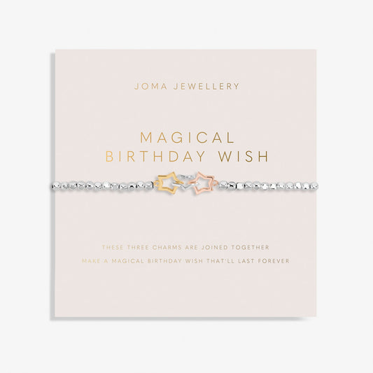 Forever Yours Magical Birthday Wish Silver, Gold Plated & Rose Gold Plated Bracelet
