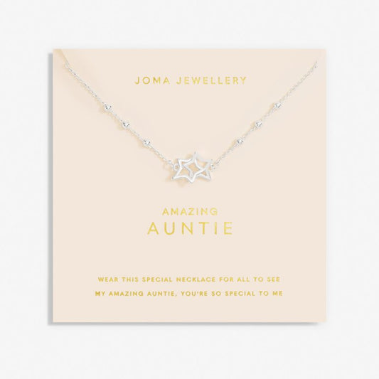 Joma Jewellery Forever Yours Necklace Amazing Auntie Silver Plated Necklace