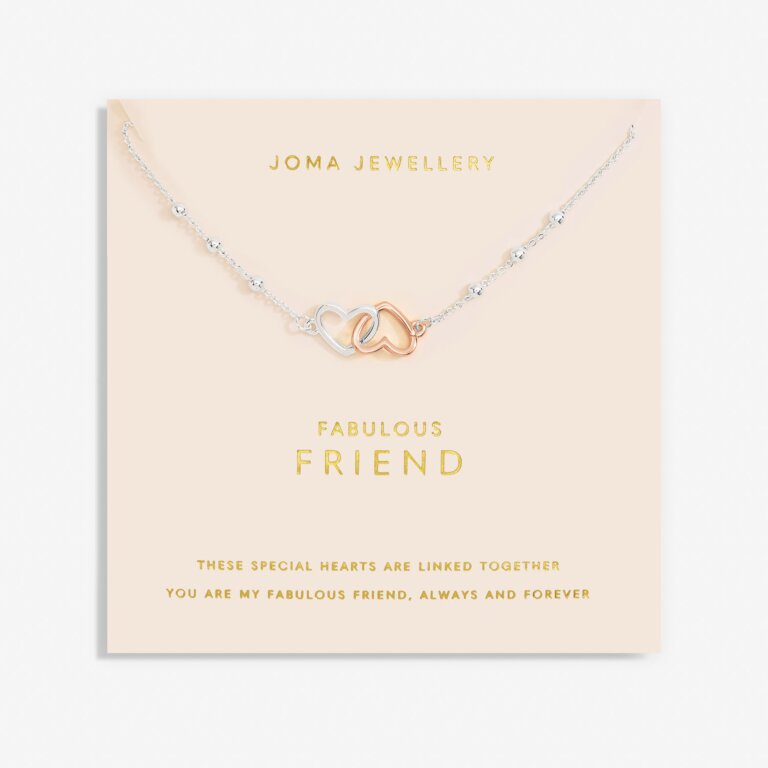 Joma Jewellery Forever Yours Necklace Fabulous Friend Silver And Rose Gold Plated Necklace