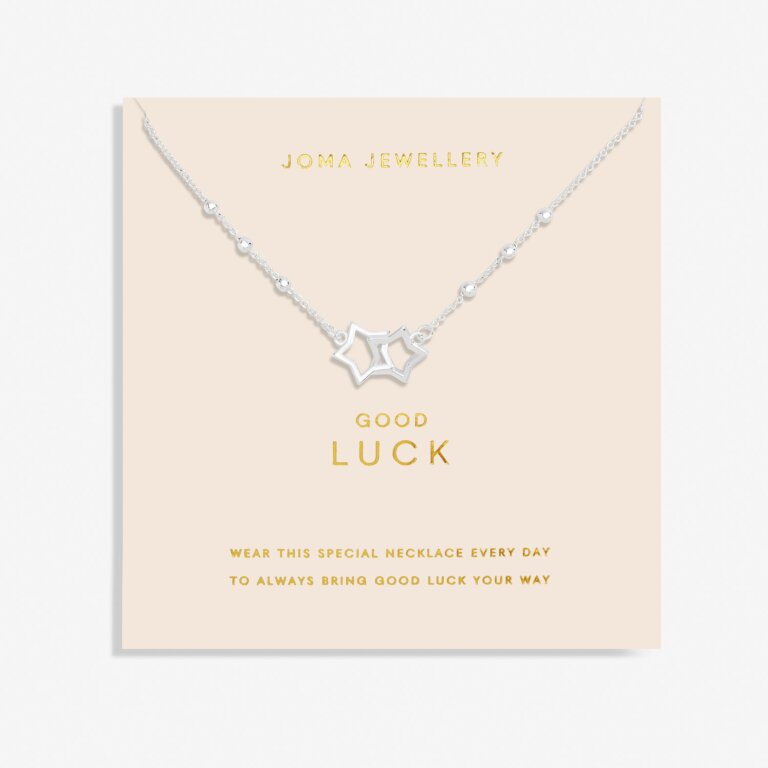 Joma Jewellery Forever Yours Necklace Good Luck Silver Plated Necklace