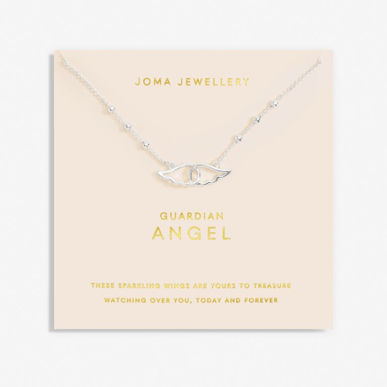 Joma Jewellery Forever Yours Necklace Guardian Angel Silver Plated Necklace