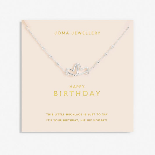 Joma Jewellery Forever Yours Necklace Happy Birthday Silver Plated Necklace