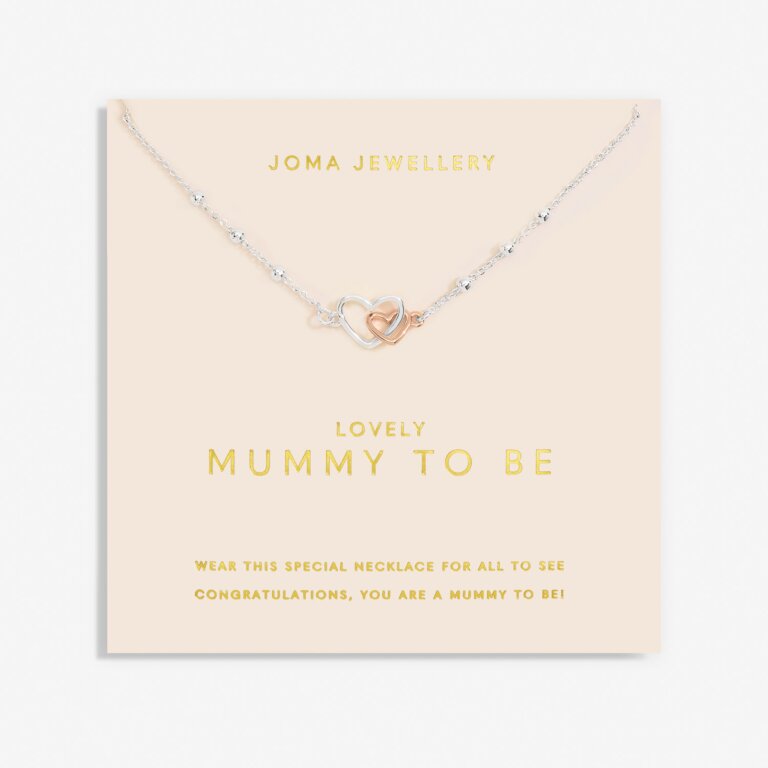 Joma Jewellery Forever Yours Necklace Lovely Mummy To Be Silver And Rose Gold Plated Necklace